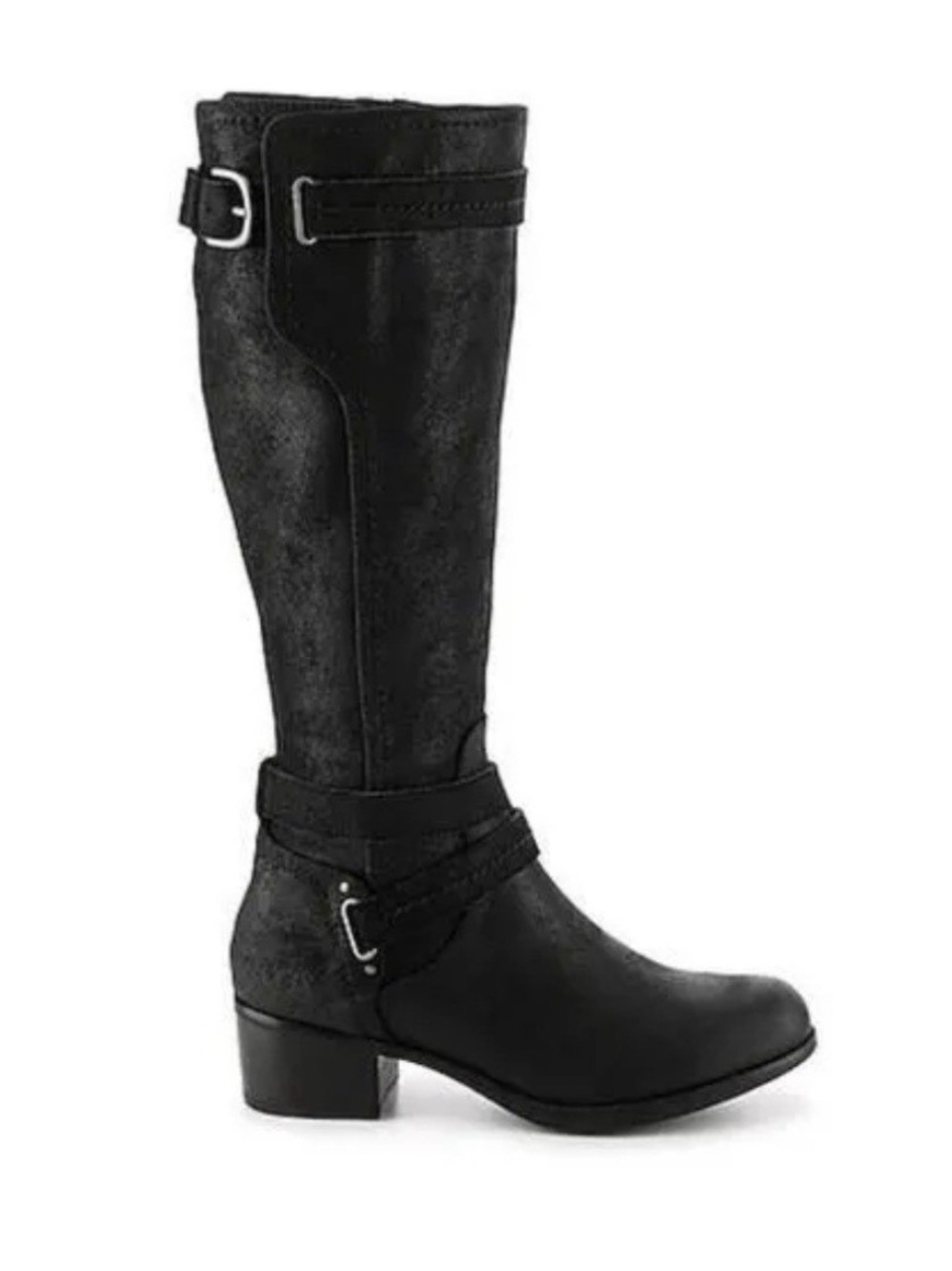 UGG Black Women's Knee-High Buckle Heeled Boots